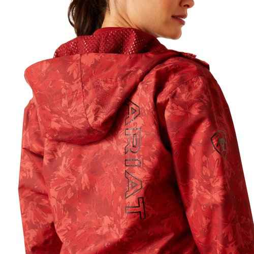 ARIAT Women's Spectator Waterproof Jacket, Sun-Dried Tomato Exploding Flo, Small