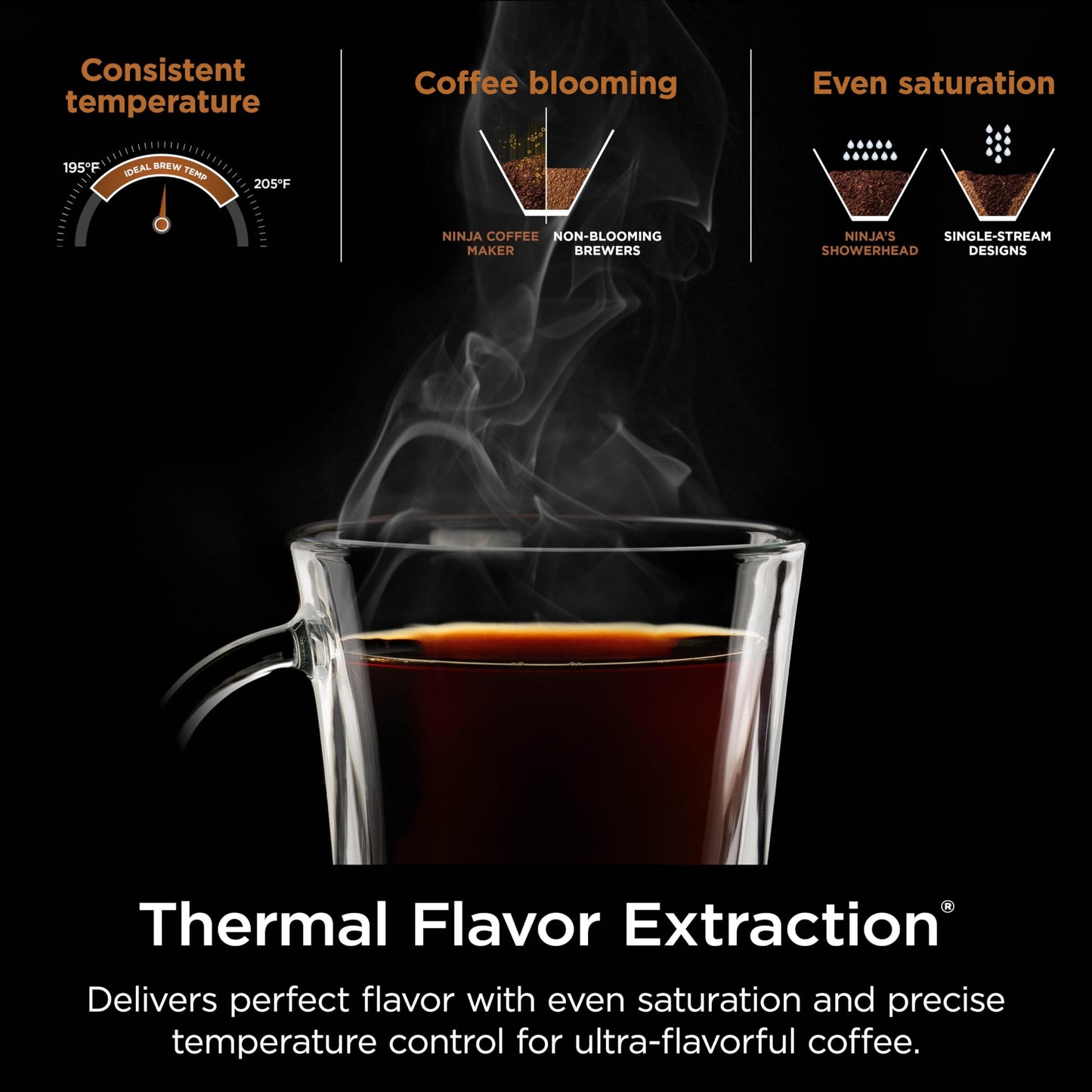 Ninja Specialty Coffee Maker | Includes 10-Cup Carafe, Fold-Away Frother, Permanent Filter & Removable, Dishwasher Safe Reservoir | 6 Brew Styles, 8 Cup to Travel Mug to Pot Sizes | Black | CM401