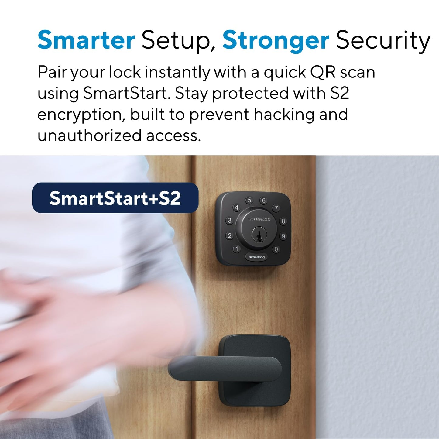 ULTRALOQ Bolt Z-Wave Deadbolt Smart Lock with 800 Series Z-Wave Long Range for App, Code Entry, Auto Lock and Remote Access, Works with Alarm.com, Home Assistant, SmartThings, Hub Required