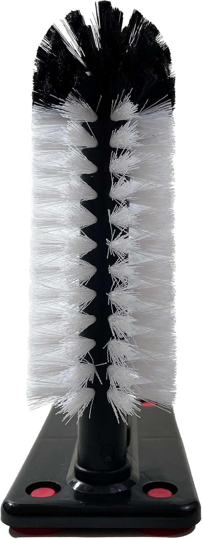 Water Bottle Cleaning Brush - 4 Pack - 3 Brush Bar Glass Cleaner - Brushes for Large Cups Glasses and Bottles - Suction Cups for Stable Grip on Sink, Bar and Kitchen Top - Includes 4 Cleaning Cloths