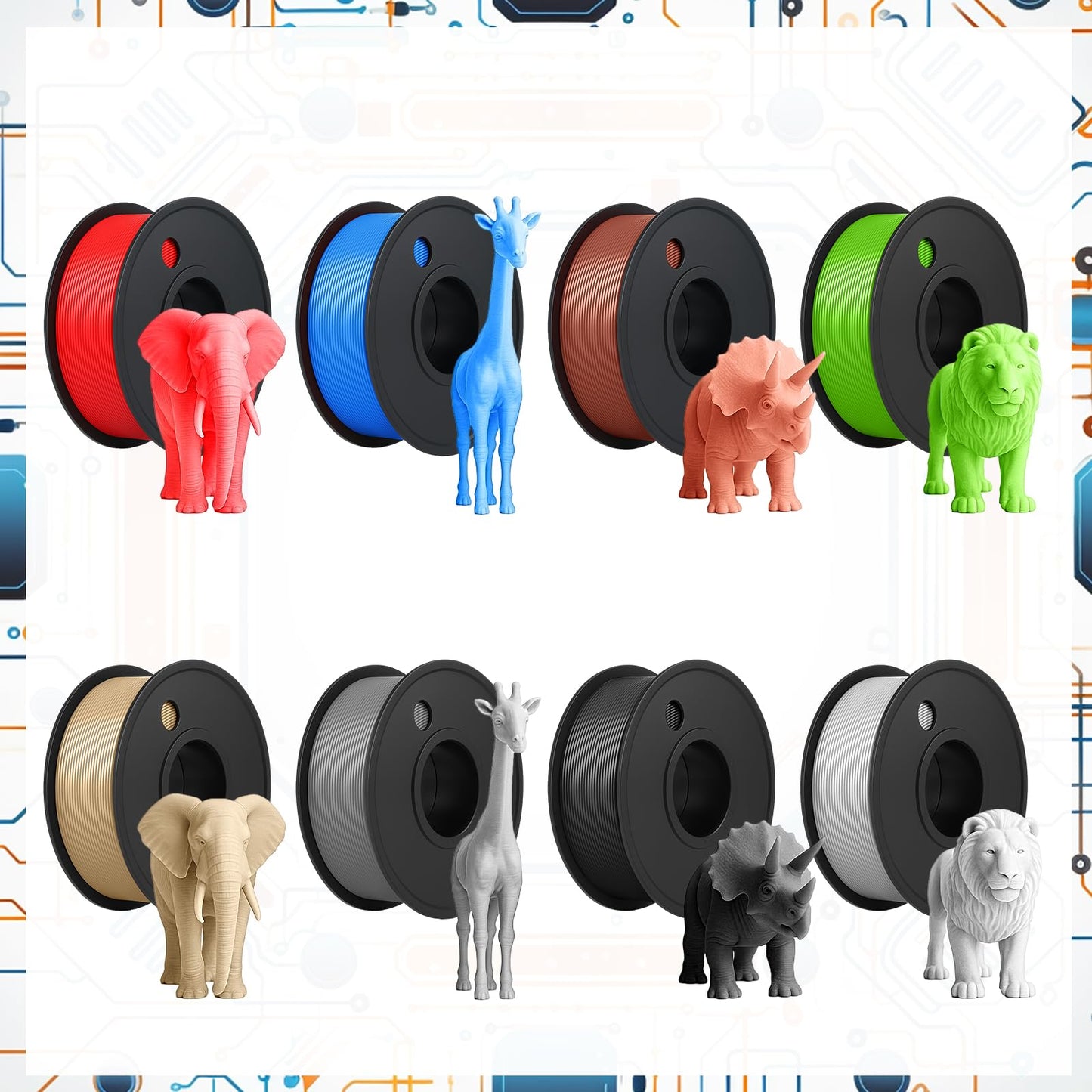Pangda 3D Printer Filament Bundle 1.75Mm Multicolor Matte Or Silk Pla Filament 3D Printing Material For Halloween Thanksgiving D