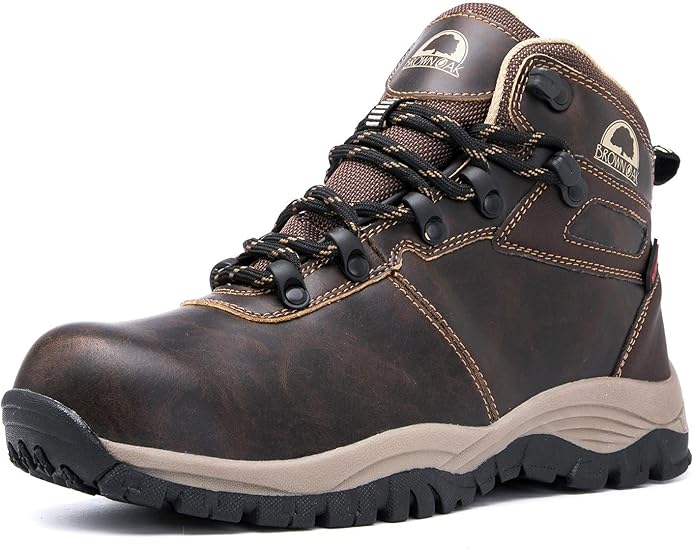 Brown Oak Womens Waterproof Lightweight Trekking Camping Backpacking Shoes Work Hiking Boots