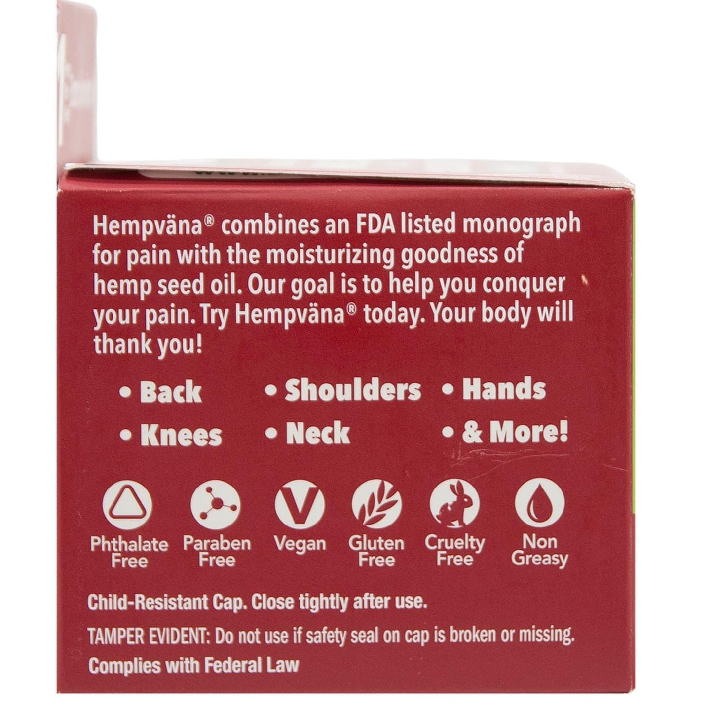 Hempvana Cream, Ultra Strength Lidocaine Relief of Sore Muscles, AS SEEN ON TV, Achy Knees, and More. Odor-Free & Enriched with Hemp Seed Oil, 4-oz jar