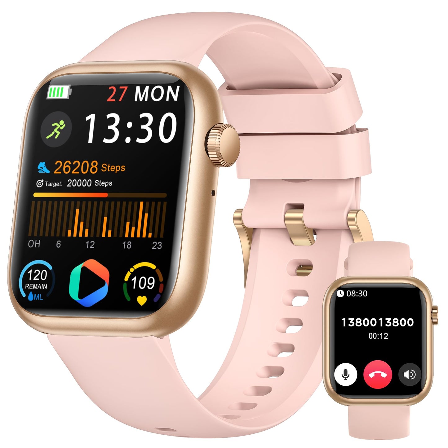 Smart Watch For Men Women, 1.83 Fitness Watch (Answer/Make Call), Smartwatch With Heart Rate/Blood Pressure, Sleep Tracker, Pedo