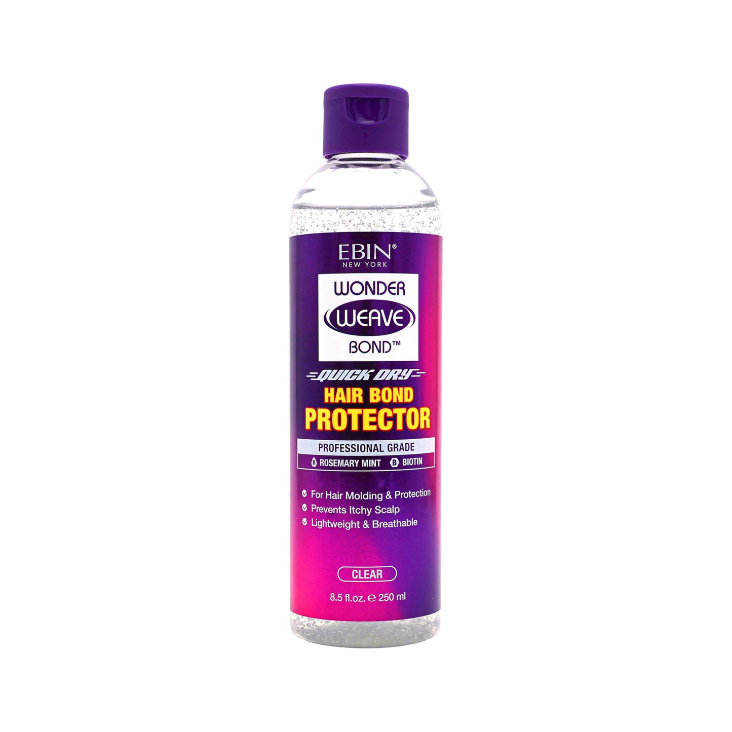 EBIN NEW YORK Wonder Weave Bond Hair Protector (Clear) 8.5 Fl Oz - Quick Dry Protective Shield for Quick Weave - Lightweight, Ro