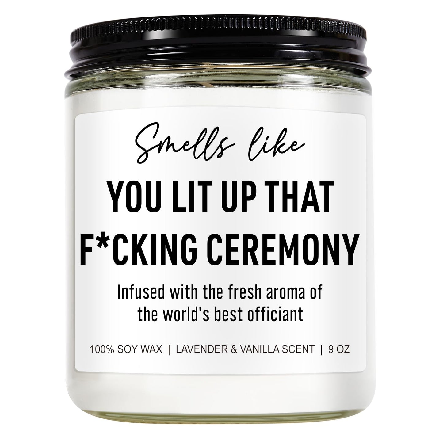 Younift Funny Scented Candle, Wedding Officiant Gifts for Wedding Day, Officiant Proposal Gifts - Thank You Presents for Best Officiant - 9 oz