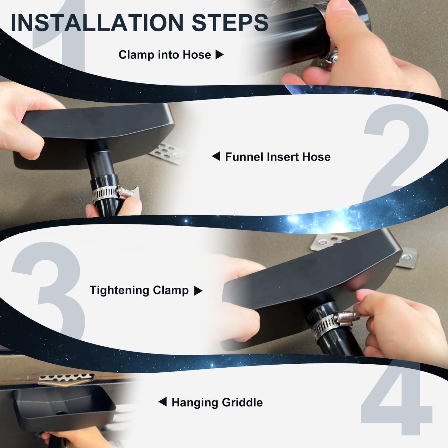 Upgrade Rear Blackstone Grease Catcher, Grease Trap with Separate Magnetic Grease Gate for Blackstone,Innovative Griddle Accessories,Compatible with 36" Grill Plate