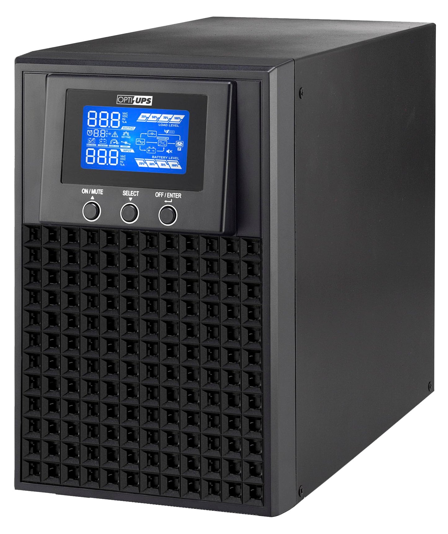 Opti-Ups Ds1000E (1000Va / 1000W) Online Double Conversion Uninterruptible Power Supply, Pure Sine Wave, Ups Battery Backup, Sur