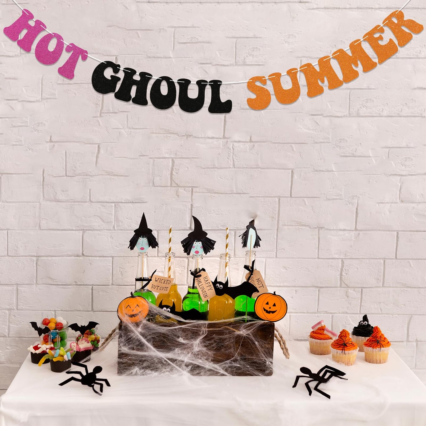 Hot Ghoul Summer Banner Summerween Banner Summer Halloween Party Decorations Spooky Summers Decorations