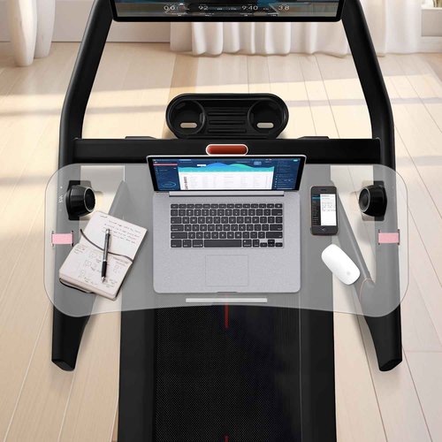 Qsxou Treadmill Desk Attachment,Compatible with Peloton Tread Tray Ergonomic Platform, Tablet Holder,New Universal Cooling Holes Laptop Stand for Home/Office Transparent Acrylic Material