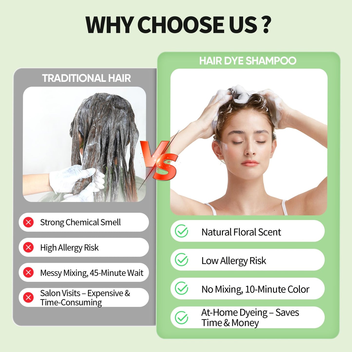 FARNDU Light Brown Hair Dye Shampoo 3 in 1 with Argan Oil - 10-15 Min Gray Coverage, Natural Instant Hair Color Shampoo for Wome