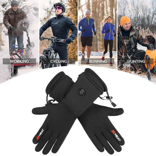 Antarctica Gear Winter Liners Heating Gloves for Men and Women, Rechargeable 3200mAh Battery, Hand Warmers for Cold Weather (M)