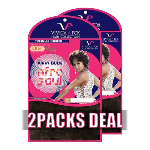 [2PACKS DEAL] VIVICA A FOX 100% HUMAN HAIR REMI AFRO SOUL KINKY BULK 16" - HKBK16-V (30)
