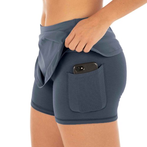 Free Fly Women's Lined Breeze Skort - Lightweight, Breathable Sun Protection UPF 50+ Casual Skort with Bamboo Viscose Liner - Blue Dusk II, Medium