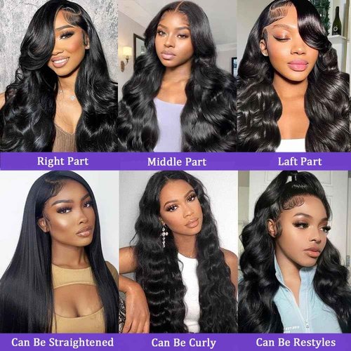 Redice 28 Inch 13x6 HD Lace Front Wig Human Hair - 200% Density Body Wave Pre-Plucked With Baby Hair - Glueless Frontal Wig for Women