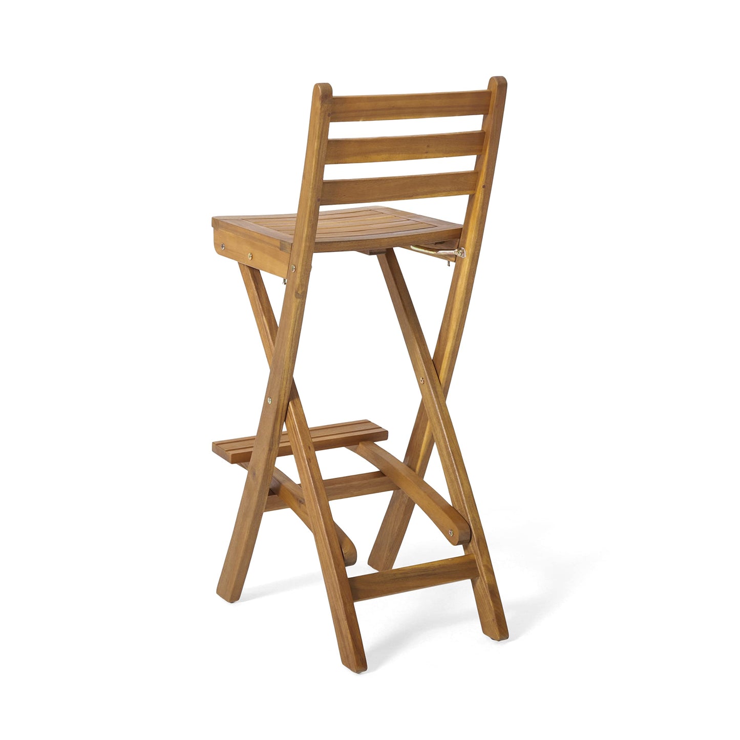 Christopher Knight Home Tundra Outdoor Foldable Wood Barstool Set, 2-Pcs Set, Natural