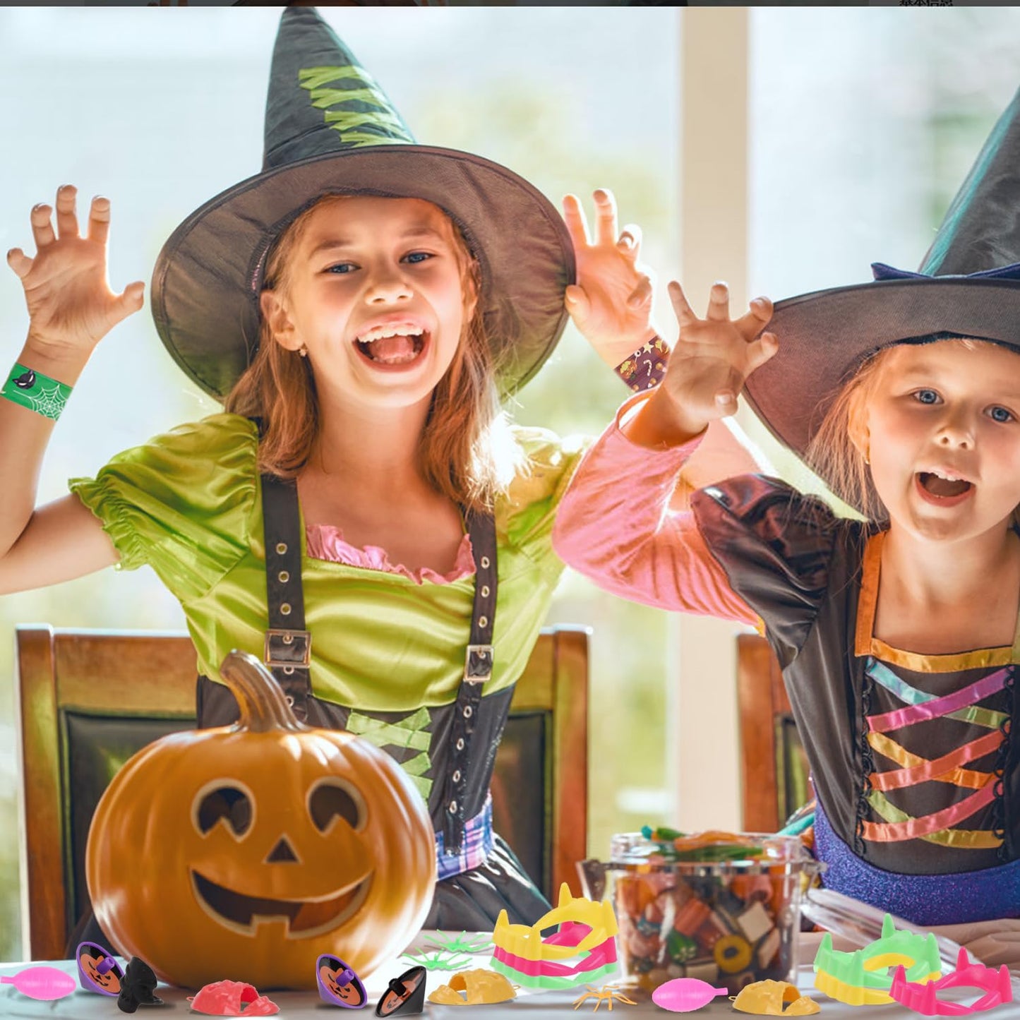SULOLI 130pcs Halloween Party Toys Assortment, Halloween Toys Bulk for Kids Halloween Goodies Bags fillers Prizes Trick or Treat Classroom Party Supplies