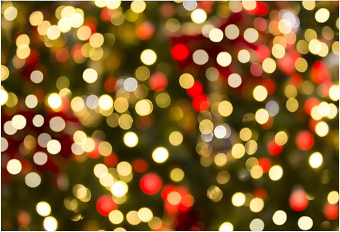 Funnytree 82" x 59" Christmas Glitter Bokeh Halo Photography Backdrop Session Sparkle Neon Spots Background Baby Bridal Sh...