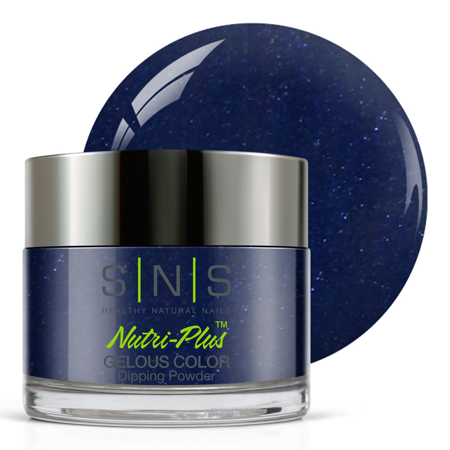 SNS Nail Dip Powder, Gelous Color Dipping Powder - Blueberry Pie (Blue/Navy, Shimmer) - Long-Lasting Dip Nail Color Lasts 14 Day