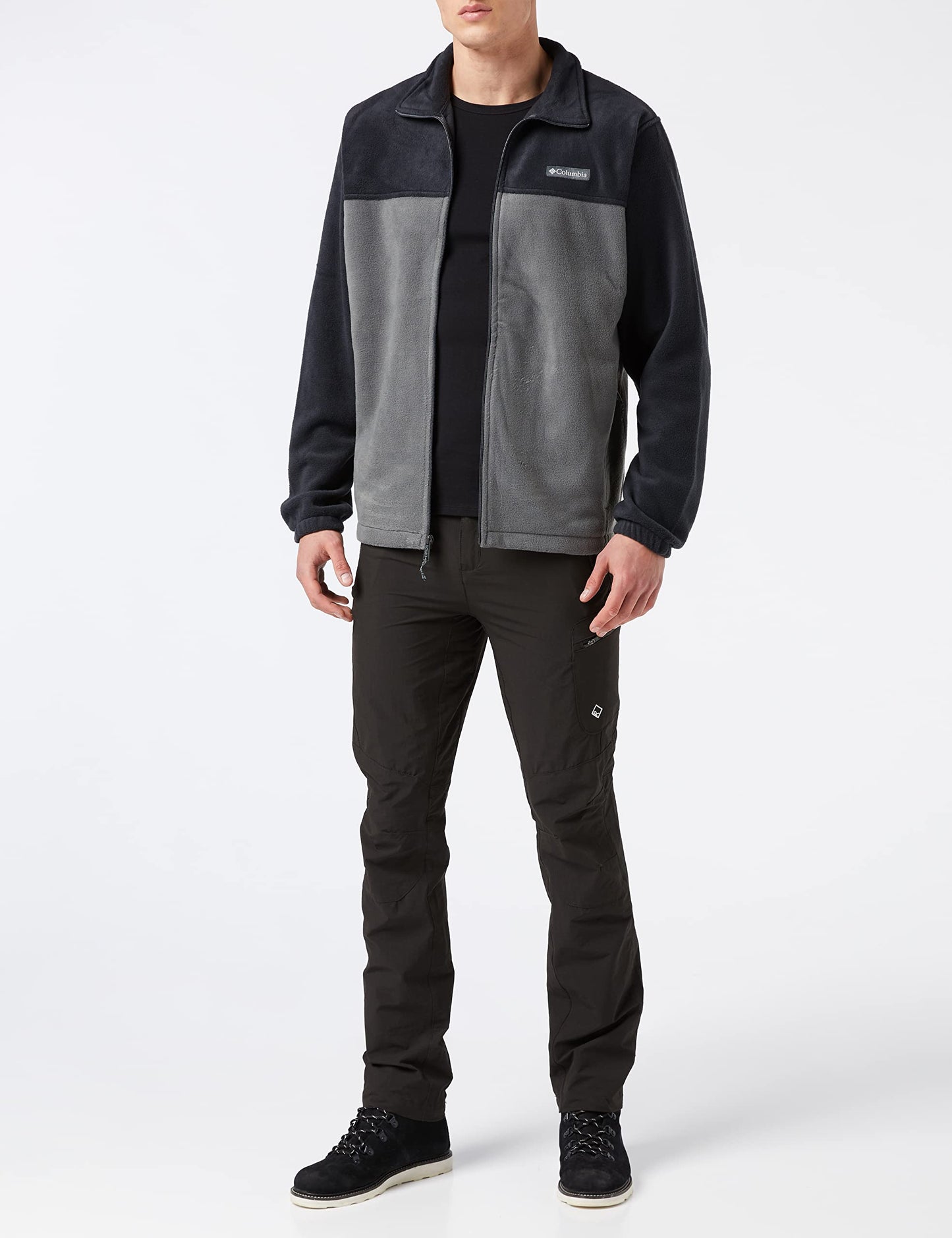 Columbia Men's Steens Mountain 2.0 Full Zip Fleece Jacket, Black/Grill, Large
