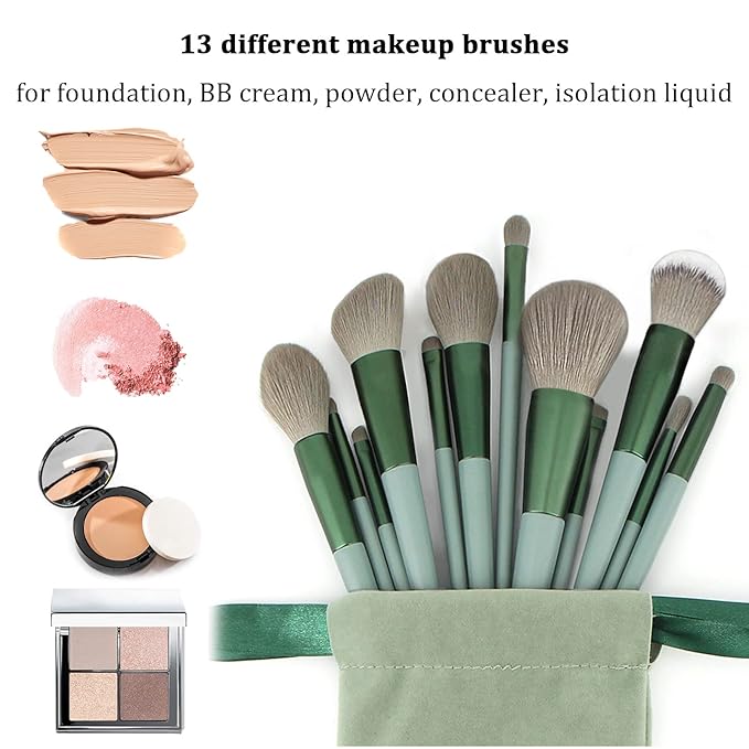 Makeup Brushes 22 Pcs Makeup Kit,Foundation Brush Eyeshadow Brush Make up Brushes Set (Green, 22 Piece Set)