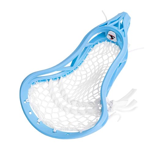 Silverfin Lacrosse Head, Strung Lacrosse Head, Unstrung Lacrosse Head, Mens Lacrosse Stick, Lacrosse Stick Head, Mens Strung Lacrosse Head, Lacrosse Head Strung (Camber Strung, Light Blue)