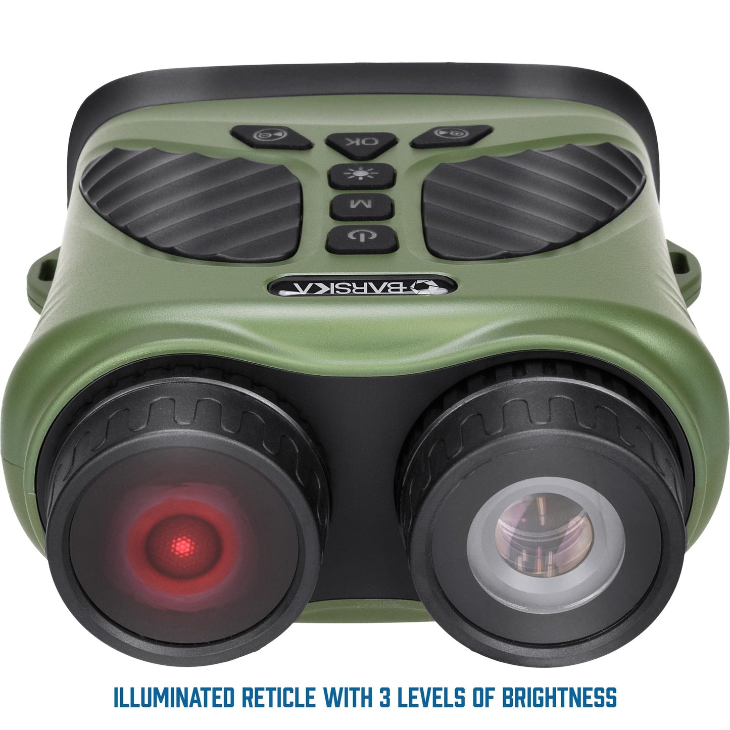 Barska NV-2 Night Vision Binoculars, 10X Magnification, 8X Digital Zoom, 43mm Lens, 3 Inch IPS Display, 40MP Photos, 2.5K Video, 820yd Range, 3-Level IR, USB-C Fast Charging, Day & Night Use