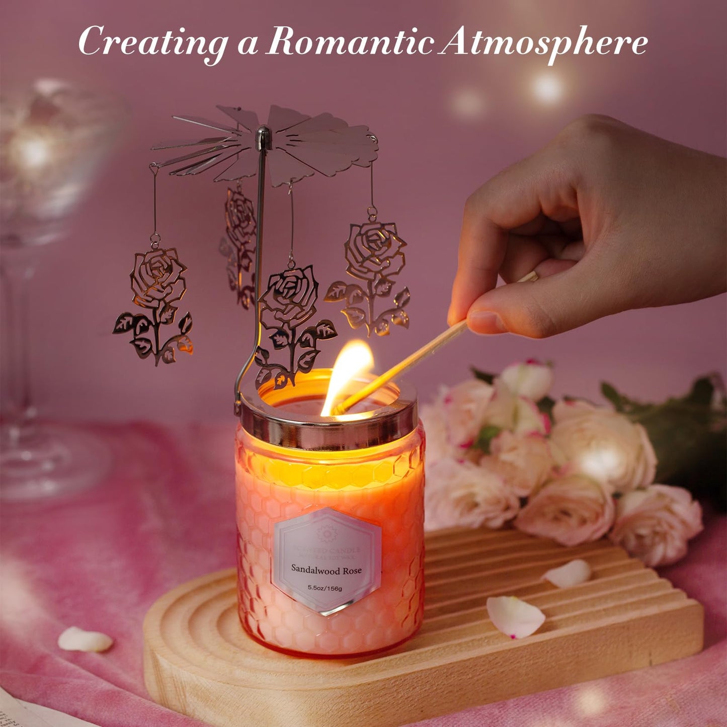 Gifts for Women, 5.5 oz * 2 Scented Candles, Birthday Gifts for Mom Daughter Sister Wife, Unique Gift for Women Rotatable Scented Candles Gift for Mother's Day，Anniversary