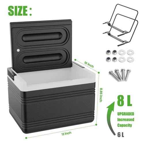10L0L Upgraded Large Golf Cart Cooler with Mounting Bracket Kit Caddy Fits Yamaha Club Car and EZGO, Portable 48H Cooling Golf Cart Ice Chest 102588101 103886801