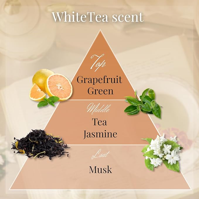 White Tea Luxury Japanese Incense Sticks 60sticks Jasmine Musk Grapefruit Coreless Low Smoke Natural Charcoal Free Non Toxic Aromatherapy Meditation Calming Stress Relief Relaxation Yoga TOMORI