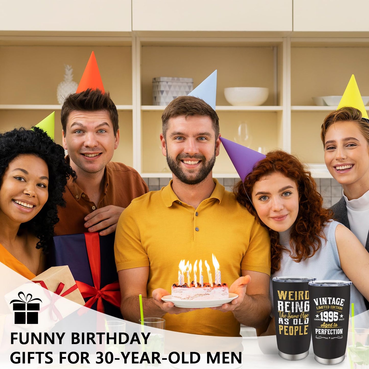 Louasedh 30th Birthday Gifts for Him, 30 Year Old Birthday Gifts, 1995 Birthday Gifts for Men, 30th Birthday Gifts Ideas, Happy 30 Year Old Birthday Male, 30th Birthday Decorations 20oz Tumbler