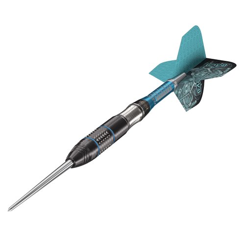 DW Piranha 02 90% Tungsten Steel Tip Dart, 24G | Metal Tip Dart Set with Spare Flights and Storage Case Wallet, Fun Darts Gift Set, Straight Dart Barrels, Professional Darts Accessories
