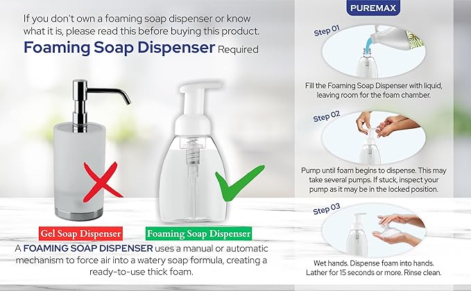 Foaming Hand Soap Refills with Essential Oils | Lavender Chamomile | Gentle, Moisturizing | Triclosan-free | Made in USA | 128 Fl Oz (1 Gallon)