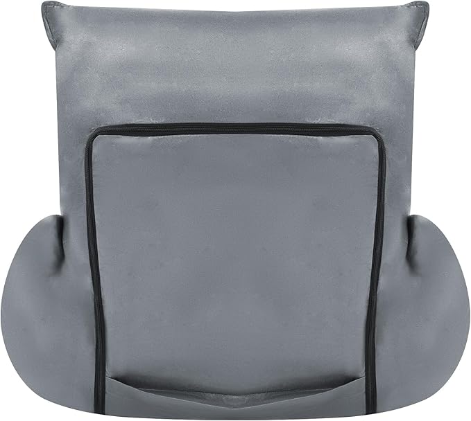 Floor Chair with Back Support, Folding Sofa Chair with 5 Adjustable Position, Cozy Tatami Human Bed with 5 Adjustable Positions for Living Room, Bedroom, Grey