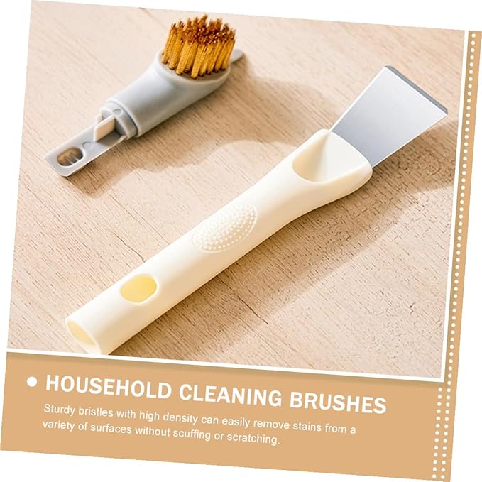 Multi-Function Cooktop Cleaning Brush with Sturdy Bristles for Gas Stove Kitchen Utensils and Window Groove Detail Cleaning and Kitchen Supply Tool
