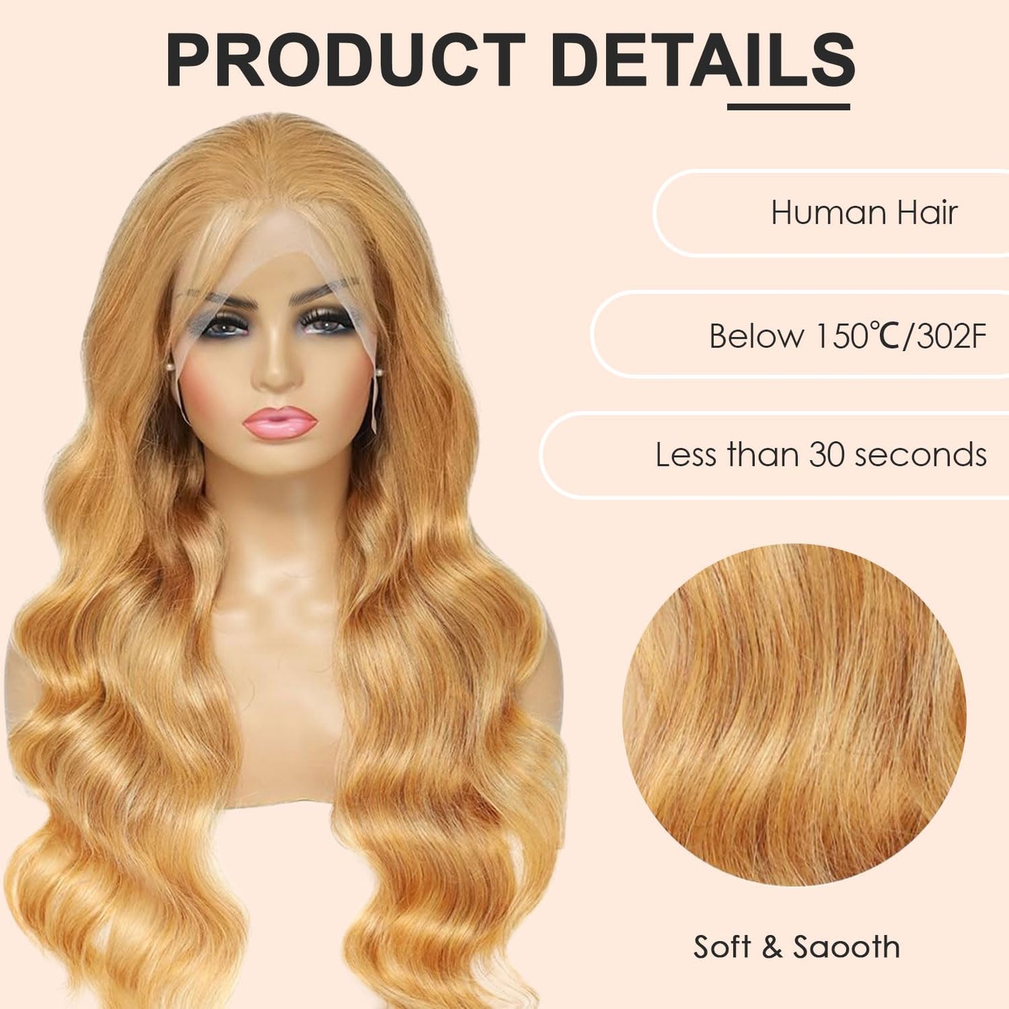Shciyair Honey Blonde Wig Human Hair 13x4 Body Wave Lace Front Wigs Human Hair Pre Plucked Blonde Wig Human Hair 200 Density Rea