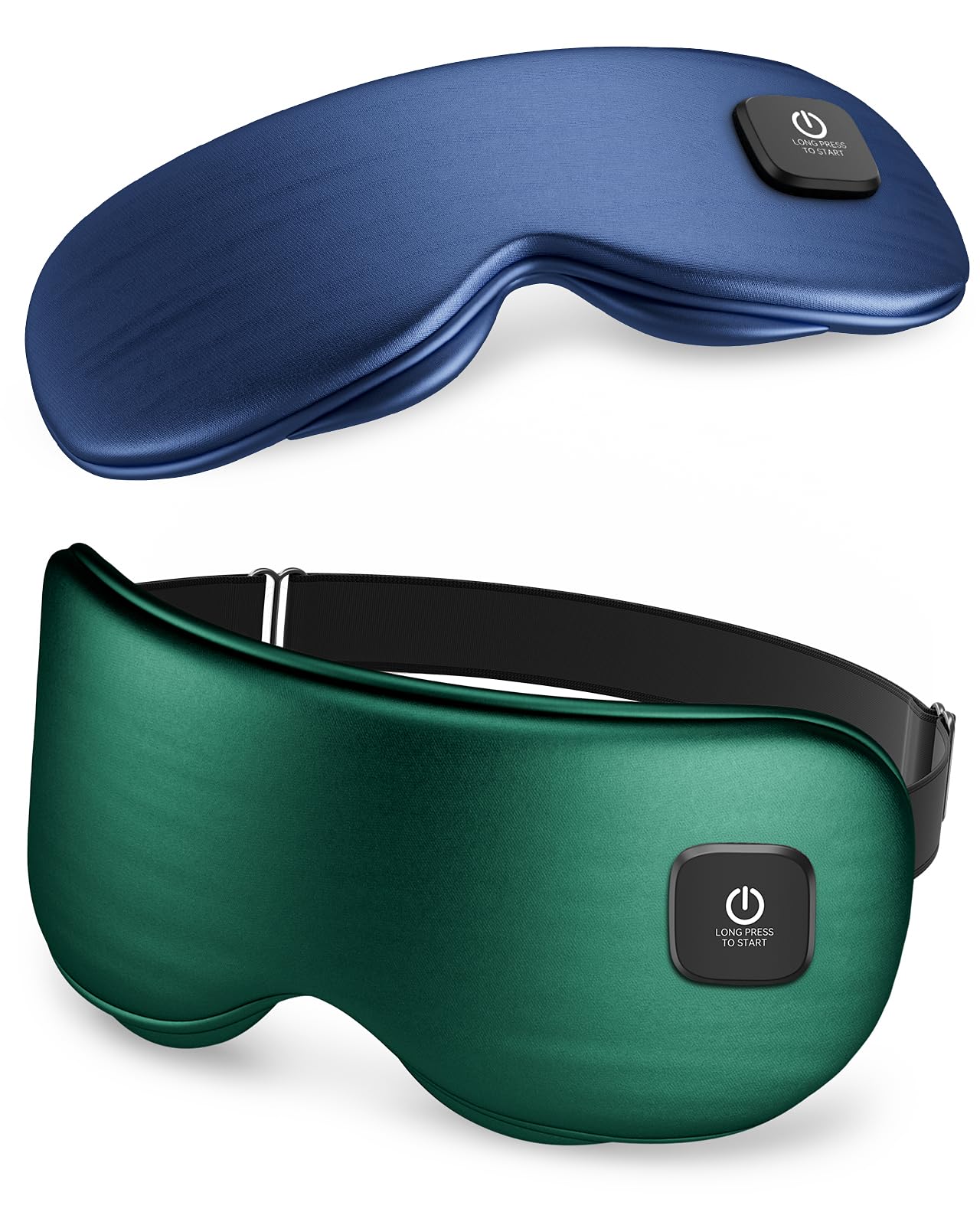 Heated Eye Mask - Cordless Eye Mask for Dry Eyes, Eye Relief, Improved Sleep, Washable Eye Heating pad for Travel and with Replaceable Shell (Green)