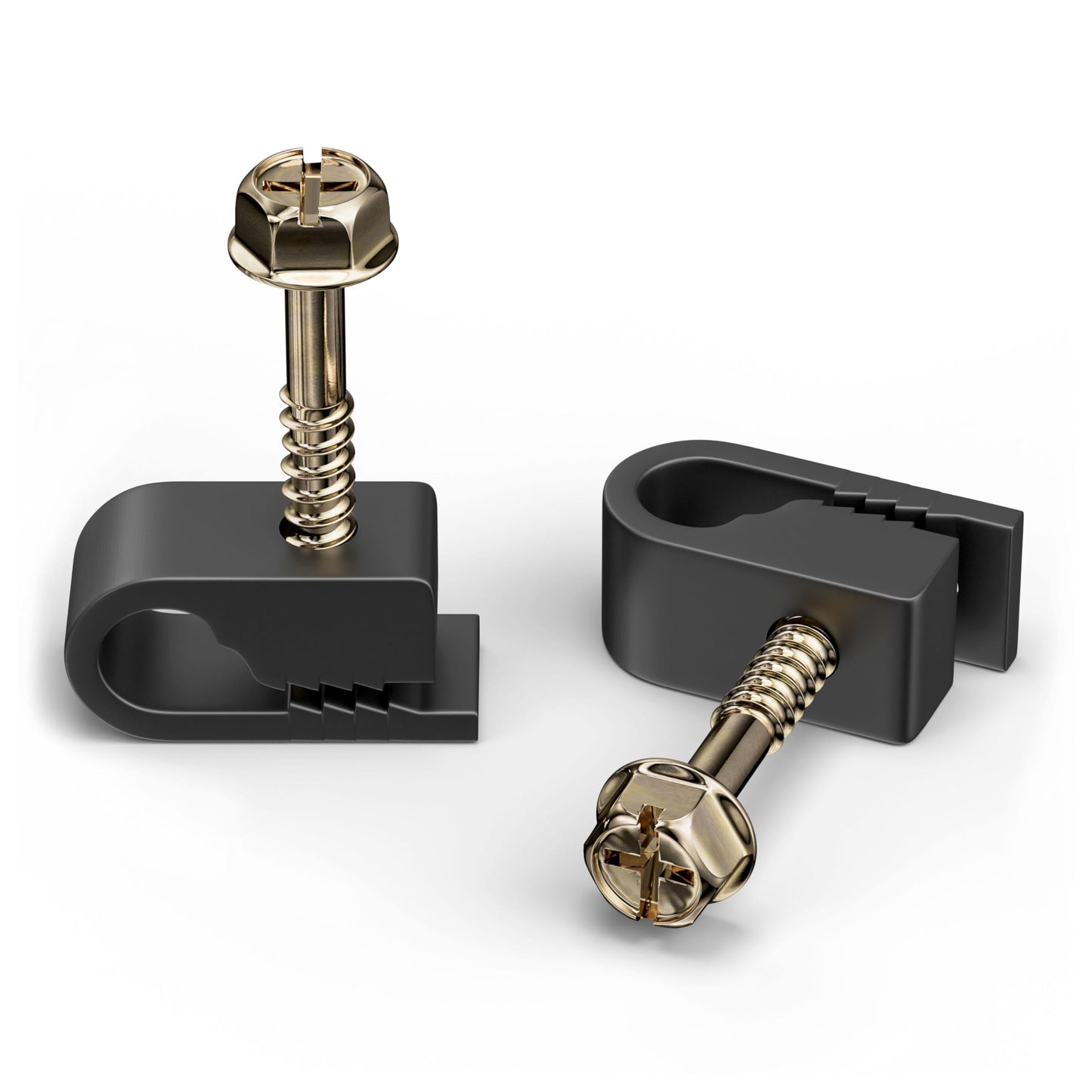 The Cimple Co Wire Clips, Single Cable Wall Clip, Coaxial, Cat6, Electrical Wire, Ethernet, 1/4 In (6 Mm) Screw Fastener, 50 Pac