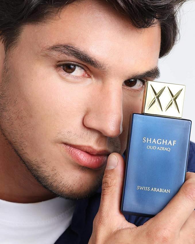 Swiss Arabian Shaghaf Oud Azraq, Limited Edition - Luxury Products From Dubai - Long Lasting and Addictive EDP Spray Fragrance - Seductive, Signature Aroma - Luxurious Scent of Arabia - 2.5 oz
