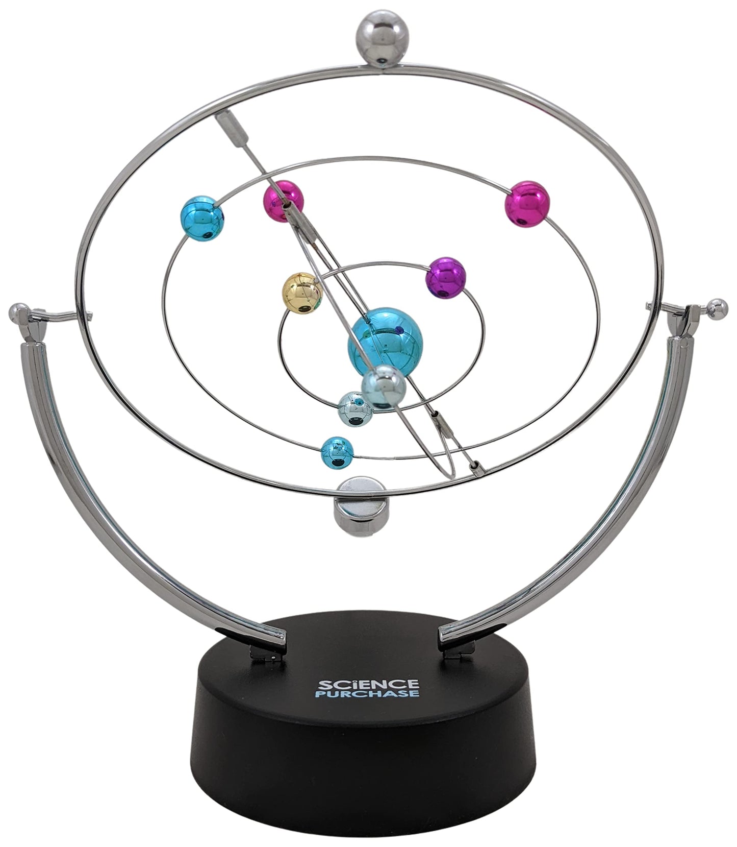 Kinetic Perpetual Motion Galaxy, Outer Space Gadget That Flips and Rotates in Continuous Motion, Battery Operated Desktop Gizmo by SciencePurchase