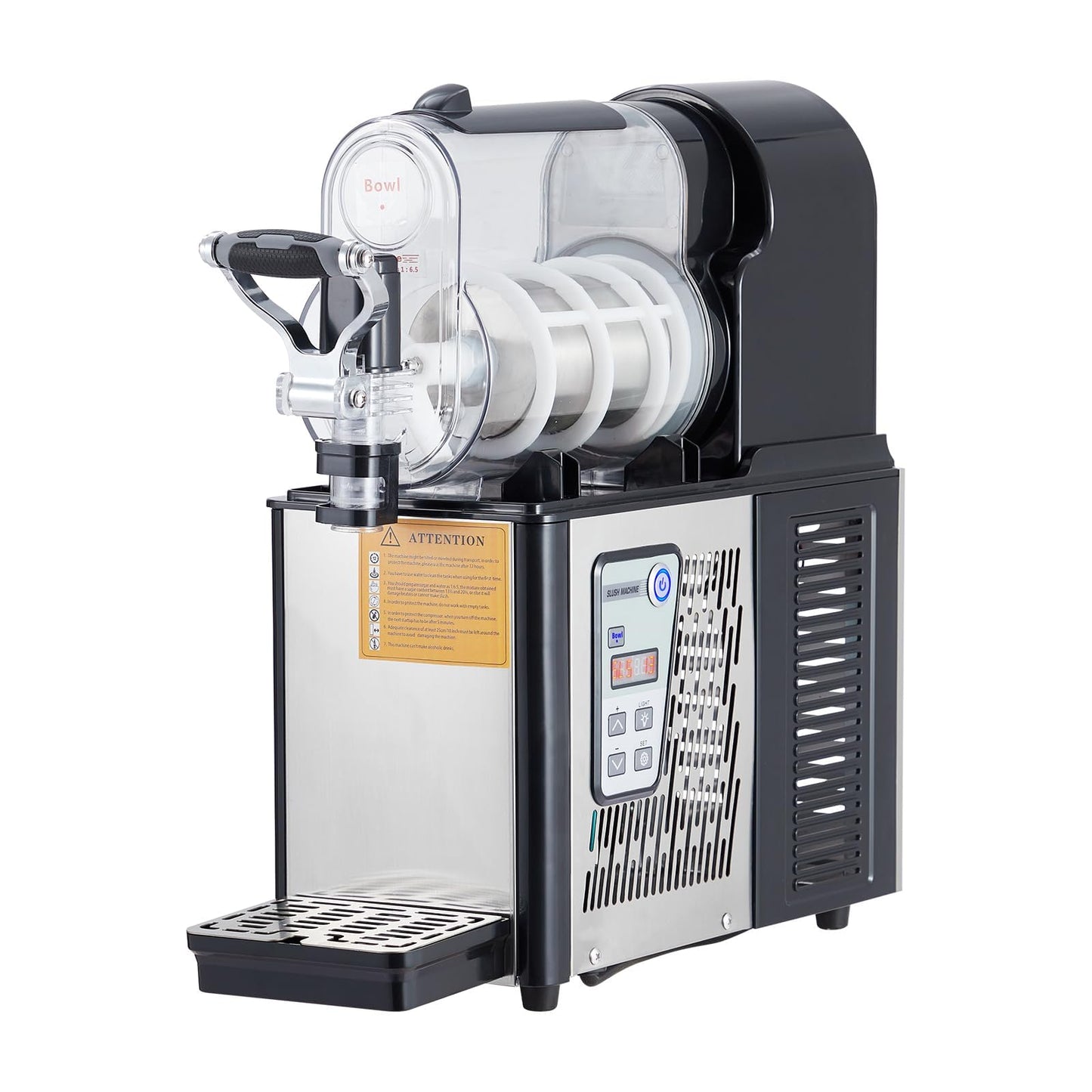 3L/0.8 Gal Commercial Slushie and Icee Machine, 300W Stainless Steel Frozen Drink and Margarita Maker, Self-Cleaning Slushy Machine for Home, Cafes, Restaurants, Smoothies