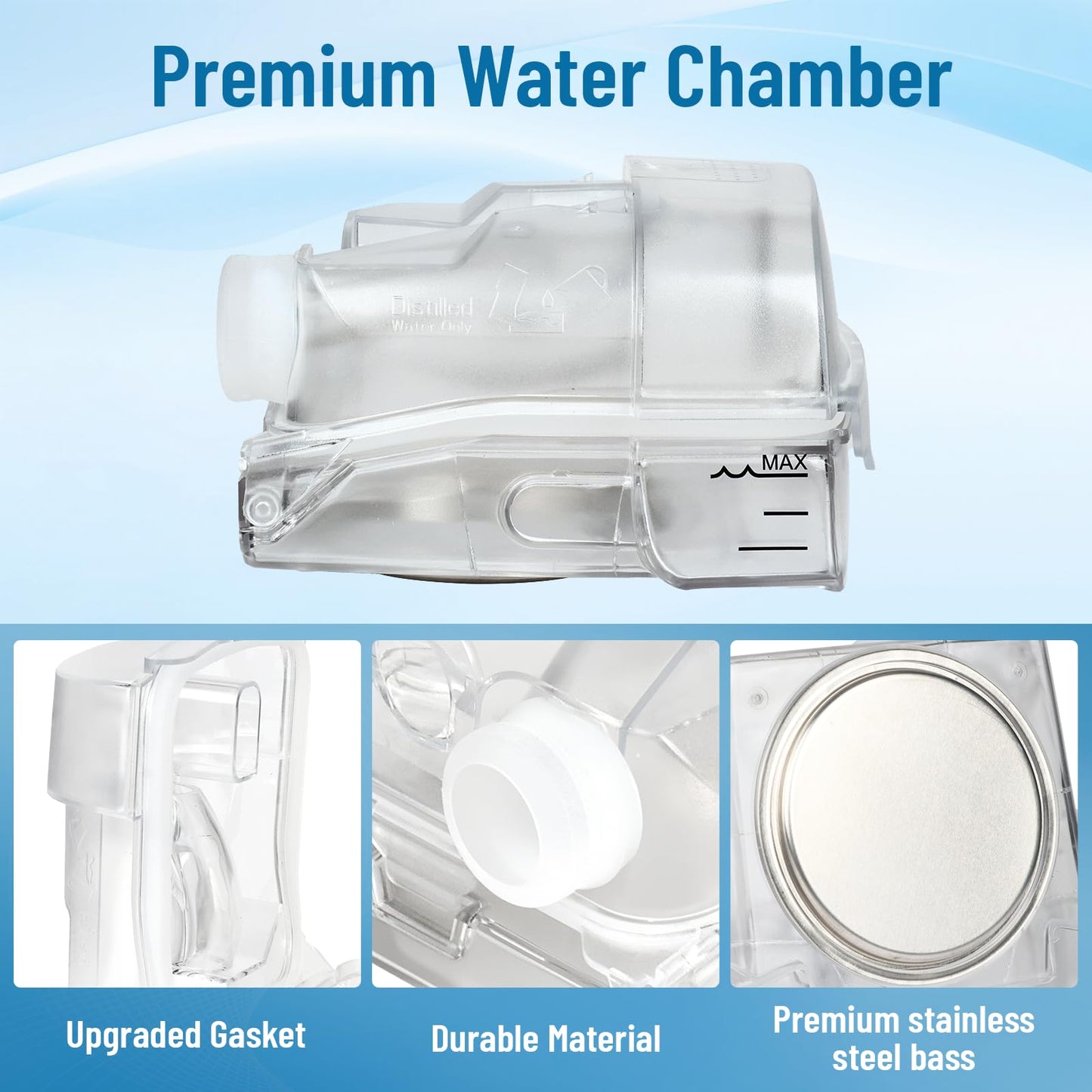 YONCOZY Water Chamber for AirSense 11 & AirCurve 11, Replacement Water Tank with 24 Packs AirSense 11 Filters, Reliable Seal & Easy Install S11 CPAP Supplies