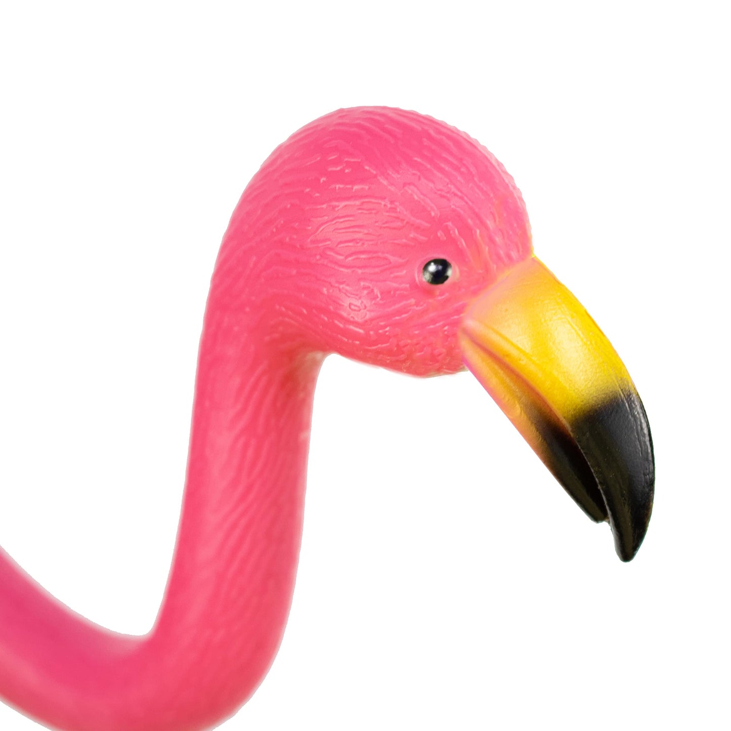GiftExpress Pink Flamingos Yard Decorations - 2 Pack Small 14" Tall Plastic Flamingo Statue w/Metal Stakes - Lawn Ornaments & Garden Decor for Outdoor Parties