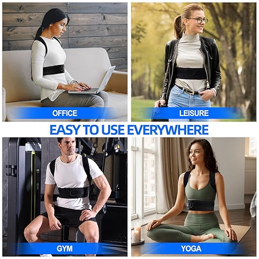 IYDoaMea Posture Corrector for Women and Men ( Order A Size Up ) Upgraded Back Brace Support, Adjustable Shoulder Straightener for Improving Back Posture, Relief for Upper and Lower Back, Lumbar, Neck, Shoulder Pain (M(31.4~37.4))