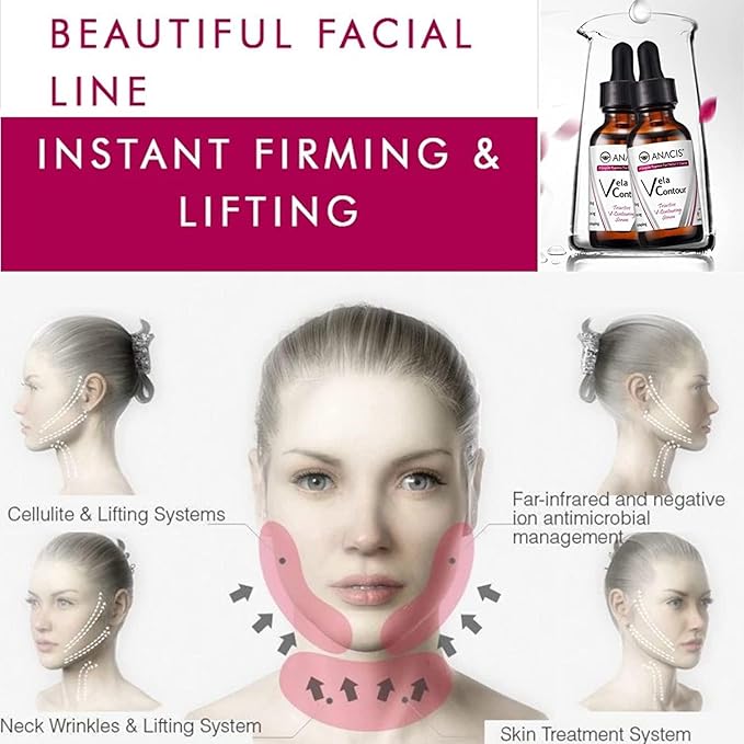 Advanced Neck Serum – V line Jawline - Fine Lines - Neck Wrinkles - Sagging Skin - Serum for Women and Men. Anacis (2 pack x 30ML)