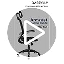 GABRYLLY Ergonomic Office Chair, High Back Home Desk Chair with Headrest, Flip-Up Arms, 90-120° Tilt Lock and Wide Cushio...