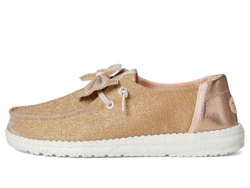HEYDUDE Womens Wendy Sparkle Bow Rose Gold 6 Medium