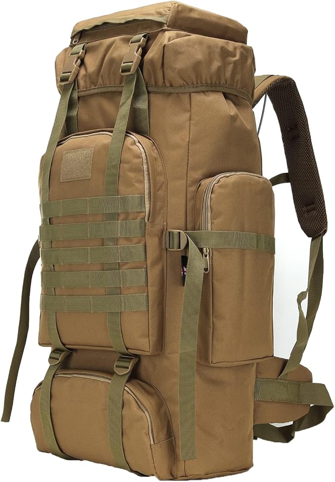 W WINTMING Hiking Backpack for Men 70L/100L Camping Backpack Military Rucksack Molle 3 Days Assault Pack for Climbing | Ca...