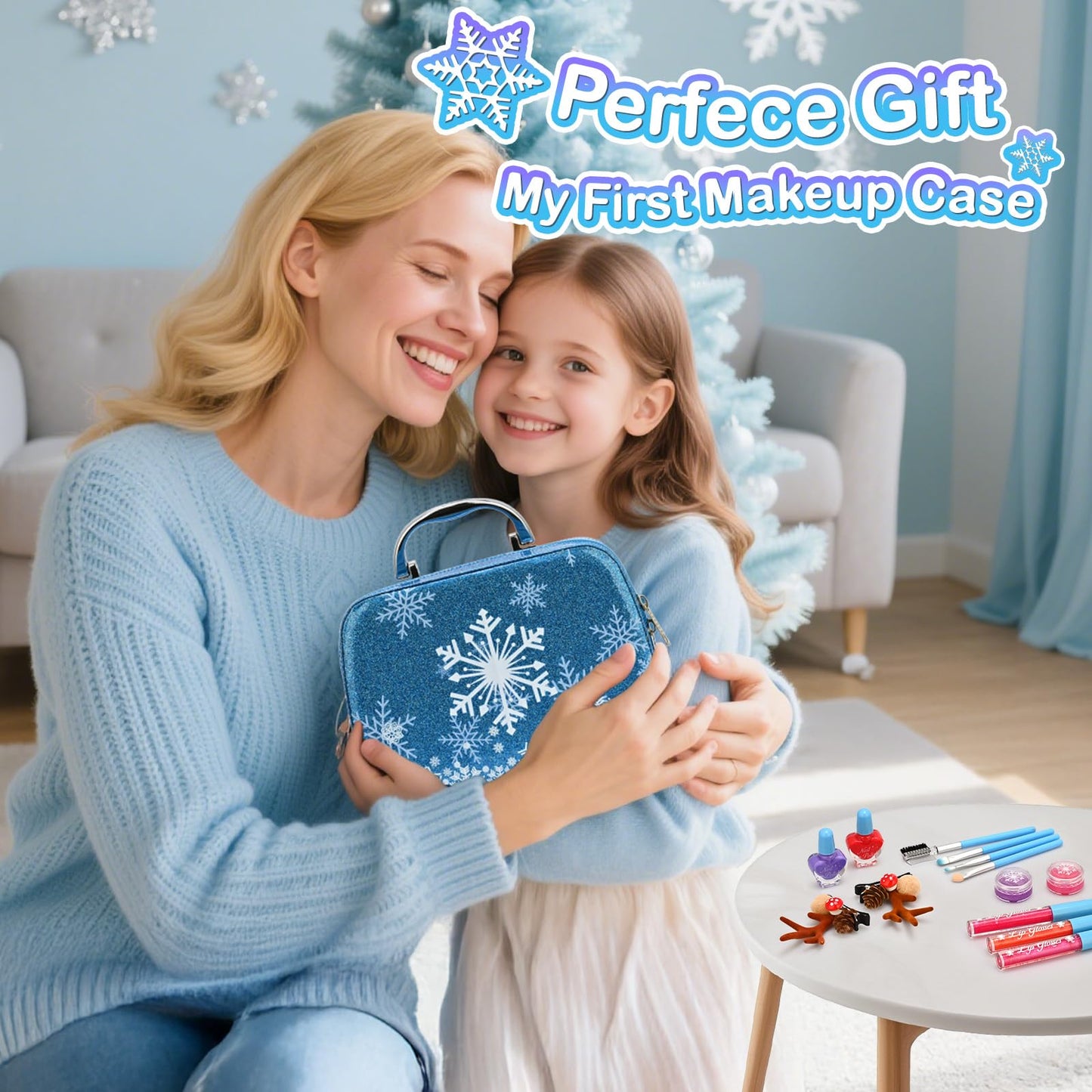 ACGASK Real Washable Makeup Kit for Girls - Non-Toxic Kids Play Make Up Set Toy for Toddlers Children, Princess Toys Birthday & Christmas Gift ideas for 5 6 7 8 9 10 11 12 Year Old Girls