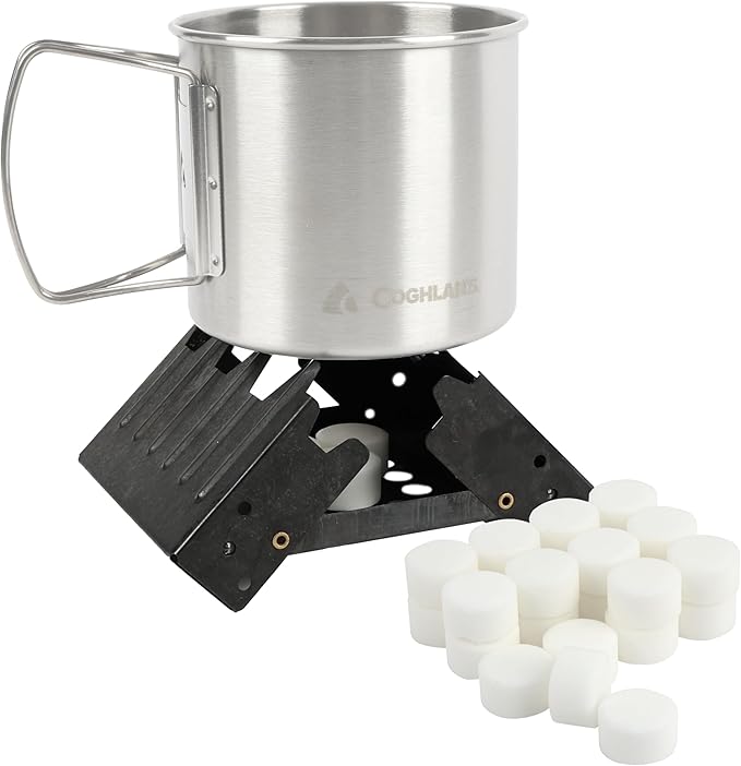 Coghlan's Emergency Stove - Lightweight, Portable Camping Stove for Backpacking, Survival, and Outdoor Cooking - Foldable ...